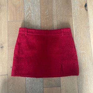 Zara Vibrant Red Mini Skirt Size S